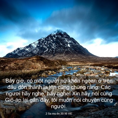 Picture 03 - 2 Sa-mu-ên 20:16 VIE - Bấy giờ, có một người nữ khôn ngoan - Bible Verse Picture