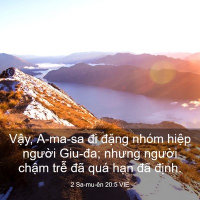 Picture 03 - 2 Sa-mu-ên 20:5 VIE - Vậy, A-ma-sa đi đặng nhóm hiệp người - Bible Verse Picture