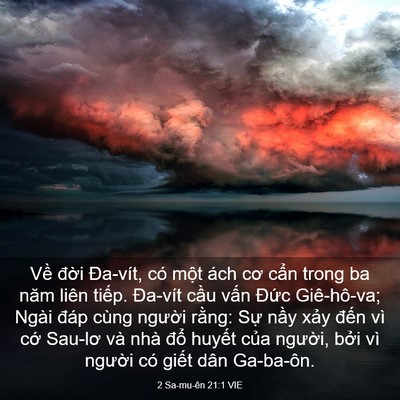 Picture 03 - 2 Sa-mu-ên 21:1 VIE - Về đời Đa-vít, có một ách cơ cẩn - Bible Verse Picture