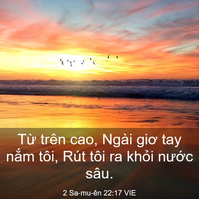 Picture 03 - 2 Sa-mu-ên 22:17 VIE - Từ trên cao, Ngài giơ tay nắm tôi, Rút - Bible Verse Picture