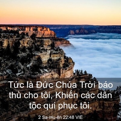 Picture 03 - 2 Sa-mu-ên 22:48 VIE - Tức là Đức Chúa Trời báo thù cho tôi, - Bible Verse Picture