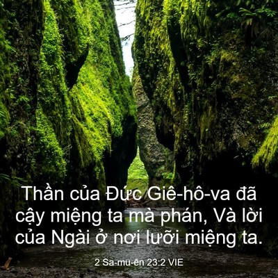 Picture 03 - 2 Sa-mu-ên 23:2 VIE - Thần của Đức Giê-hô-va đã cậy - Bible Verse Picture
