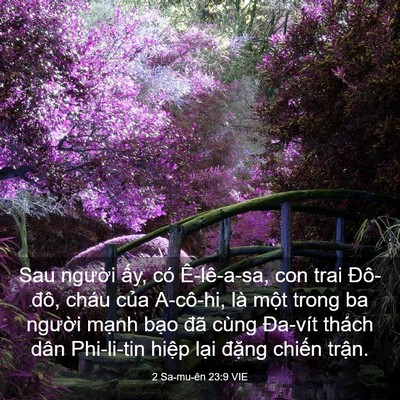 Picture 03 - 2 Sa-mu-ên 23:9 VIE - Sau người ấy, có Ê-lê-a-sa, con trai - Bible Verse Picture
