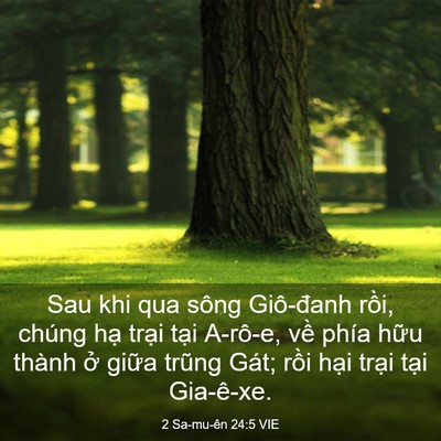 Picture 03 - 2 Sa-mu-ên 24:5 VIE - Sau khi qua sông Giô-đanh rồi, chúng hạ - Bible Verse Picture