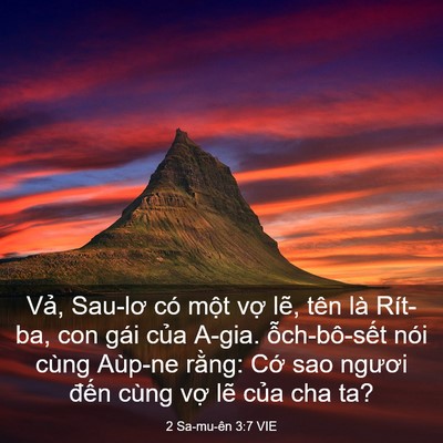 Picture 03 - 2 Sa-mu-ên 3:7 VIE - Vả, Sau-lơ có một vợ lẽ, tên là - Bible Verse Picture