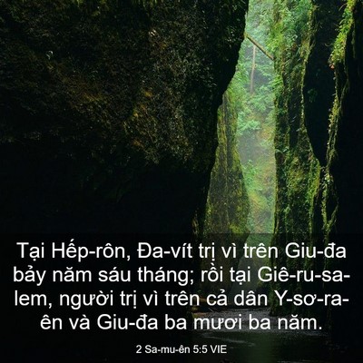 Picture 03 - 2 Sa-mu-ên 5:5 VIE - Tại Hếp-rôn, Đa-vít trị vì trên - Bible Verse Picture