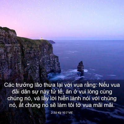 Picture 03 - 2 Sử Ký 10:7 VIE - Các trưởng lão thưa lại với vua rằng: - Bible Verse Picture