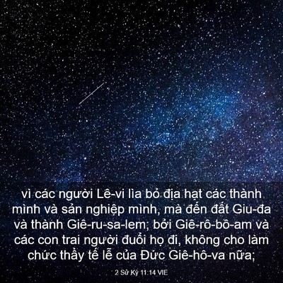 Picture 03 - 2 Sử Ký 11:14 VIE - vì các người Lê-vi lìa bỏ địa hạt - Bible Verse Picture