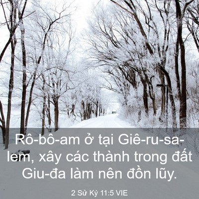 Picture 03 - 2 Sử Ký 11:5 VIE - Rô-bô-am ở tại Giê-ru-sa-lem, xây các - Bible Verse Picture