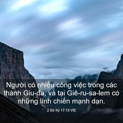 Picture 03 - 2 Sử Ký 17:13 VIE - Người có nhiều công việc trong các - Bible Verse Picture