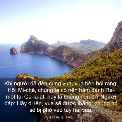 Picture 03 - 2 Sử Ký 18:14 VIE - Khi người đã đến cùng vua, vua bèn - Bible Verse Picture