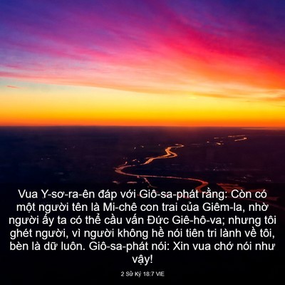 Picture 03 - 2 Sử Ký 18:7 VIE - Vua Y-sơ-ra-ên đáp với Giô-sa-phát - Bible Verse Picture