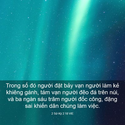 Picture 03 - 2 Sử Ký 2:18 VIE - Trong số đó người đặt bảy vạn - Bible Verse Picture