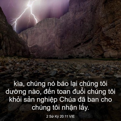 Picture 03 - 2 Sử Ký 20:11 VIE - kìa, chúng nó báo lại chúng tôi dường - Bible Verse Picture
