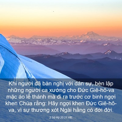 Picture 03 - 2 Sử Ký 20:21 VIE - Khi người đã bàn nghị với dân sự, - Bible Verse Picture