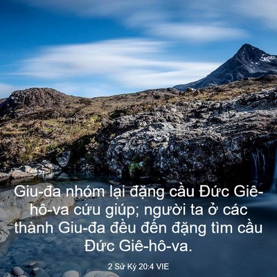 Picture 03 - 2 Sử Ký 20:4 VIE - Giu-đa nhóm lại đặng cầu Đức - Bible Verse Picture
