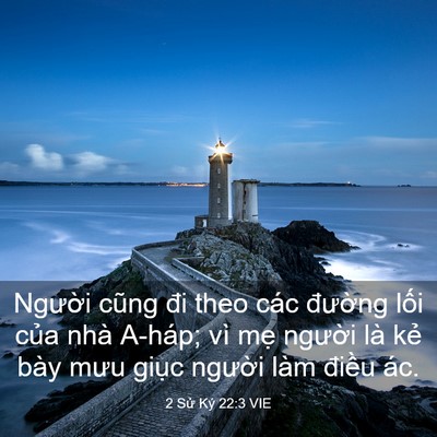 Picture 03 - 2 Sử Ký 22:3 VIE - Người cũng đi theo các đường lối - Bible Verse Picture