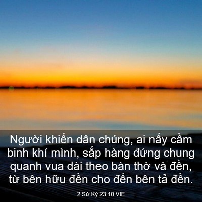 Picture 03 - 2 Sử Ký 23:10 VIE - Người khiến dân chúng, ai nấy cầm binh - Bible Verse Picture