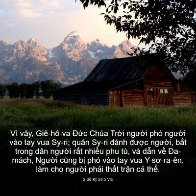 Picture 03 - 2 Sử Ký 28:5 VIE - Vì vậy, Giê-hô-va Đức Chúa Trời - Bible Verse Picture
