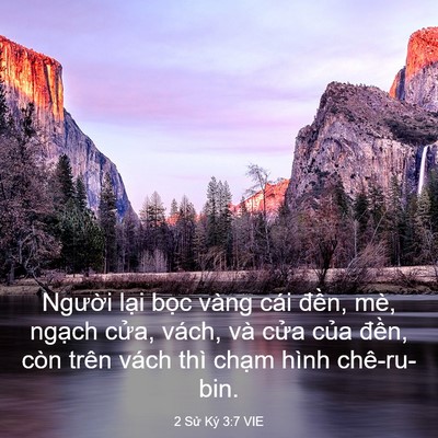 Picture 03 - 2 Sử Ký 3:7 VIE - Người lại bọc vàng cái đền, mè, - Bible Verse Picture