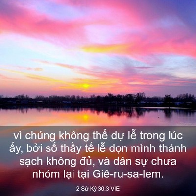 Picture 03 - 2 Sử Ký 30:3 VIE - vì chúng không thể dự lễ trong lúc - Bible Verse Picture