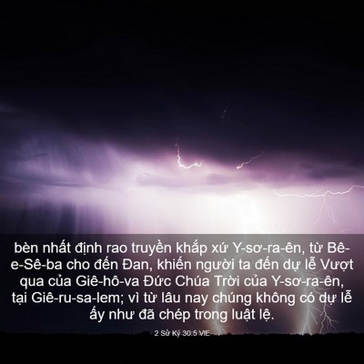 Picture 03 - 2 Sử Ký 30:5 VIE - bèn nhất định rao truyền khắp xứ - Bible Verse Picture