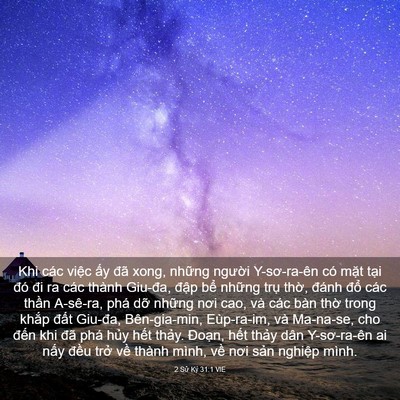 Picture 03 - 2 Sử Ký 31:1 VIE - Khi các việc ấy đã xong, những người - Bible Verse Picture
