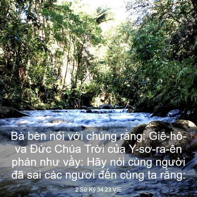 Picture 03 - 2 Sử Ký 34:23 VIE - Bà bèn nói với chúng rằng: Giê-hô-va - Bible Verse Picture