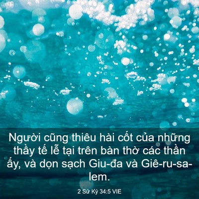 Picture 03 - 2 Sử Ký 34:5 VIE - Người cũng thiêu hài cốt của những - Bible Verse Picture