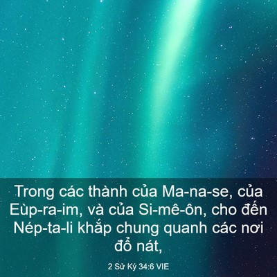 Picture 03 - 2 Sử Ký 34:6 VIE - Trong các thành của Ma-na-se, của - Bible Verse Picture