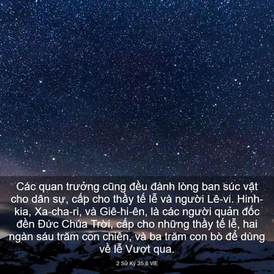 Picture 03 - 2 Sử Ký 35:8 VIE - Các quan trưởng cũng đều đành lòng ban - Bible Verse Picture