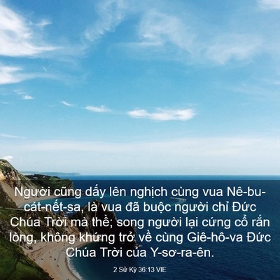 Picture 03 - 2 Sử Ký 36:13 VIE - Người cũng dấy lên nghịch cùng vua - Bible Verse Picture
