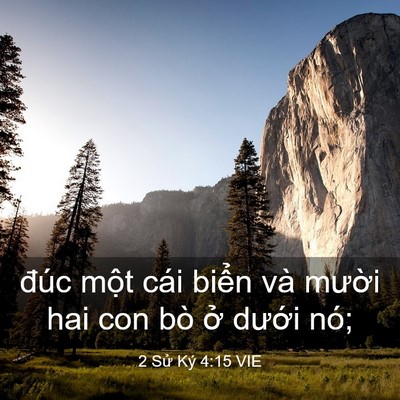 Picture 03 - 2 Sử Ký 4:15 VIE - đúc một cái biển và mười hai con bò - Bible Verse Picture