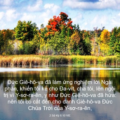 Picture 03 - 2 Sử Ký 6:10 VIE - Đức Giê-hô-va đã làm ứng nghiệm lời - Bible Verse Picture