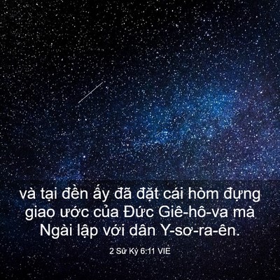 Picture 03 - 2 Sử Ký 6:11 VIE - và tại đền ấy đã đặt cái hòm - Bible Verse Picture