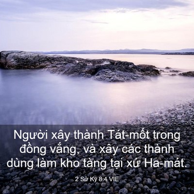 Picture 03 - 2 Sử Ký 8:4 VIE - Người xây thành Tát-mốt trong đồng - Bible Verse Picture