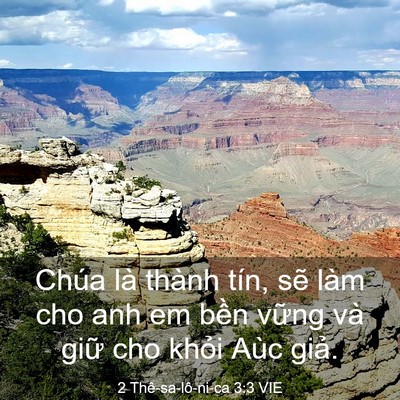 Picture 03 - 2 Thê-sa-lô-ni-ca 3:3 VIE - Chúa là thành tín, sẽ làm cho anh em bền - Bible Verse Picture