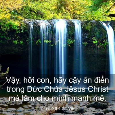 Picture 03 - 2 Ti-mô-thê 2:1 VIE - Vậy, hỡi con, hãy cậy ân điển trong - Bible Verse Picture