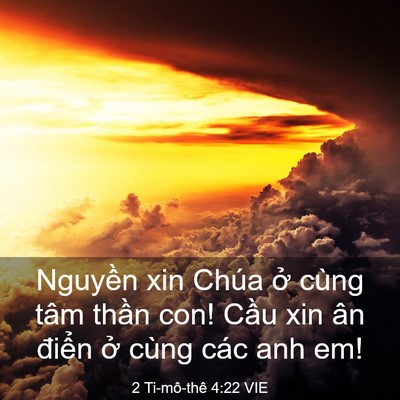 Picture 03 - 2 Ti-mô-thê 4:22 VIE - Nguyền xin Chúa ở cùng tâm thần con! - Bible Verse Picture