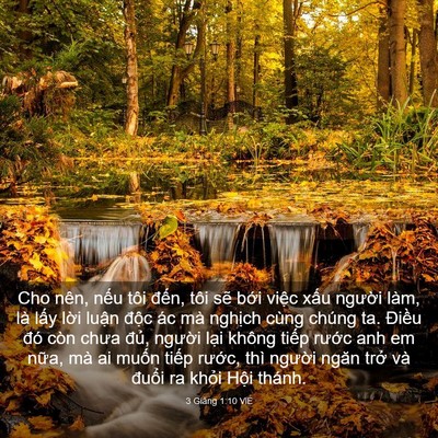 Picture 03 - 3 Giăng 1:10 VIE - Cho nên, nếu tôi đến, tôi sẽ bới - Bible Verse Picture