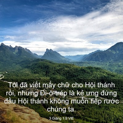 Picture 03 - 3 Giăng 1:9 VIE - Tôi đã viết mấy chữ cho Hội thánh - Bible Verse Picture