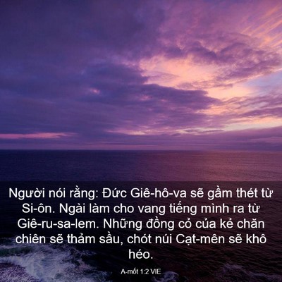 Picture 03 - A-mốt 1:2 VIE - Người nói rằng: Đức Giê-hô-va sẽ - Bible Verse Picture