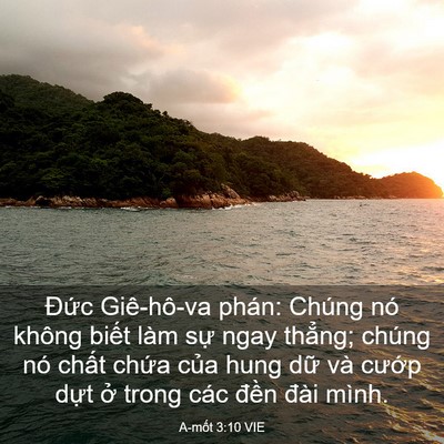Picture 03 - A-mốt 3:10 VIE - Đức Giê-hô-va phán: Chúng nó không - Bible Verse Picture