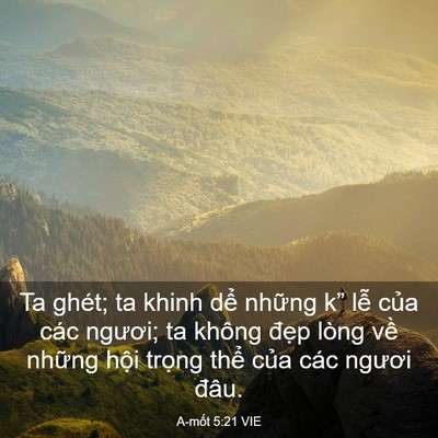 Picture 03 - A-mốt 5:21 VIE - Ta ghét; ta khinh dể những k” lễ của - Bible Verse Picture