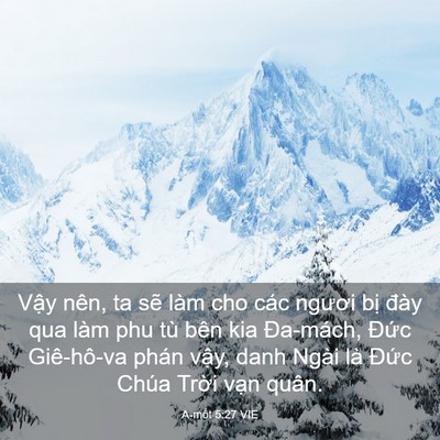 Picture 03 - A-mốt 5:27 VIE - Vậy nên, ta sẽ làm cho các ngươi bị - Bible Verse Picture