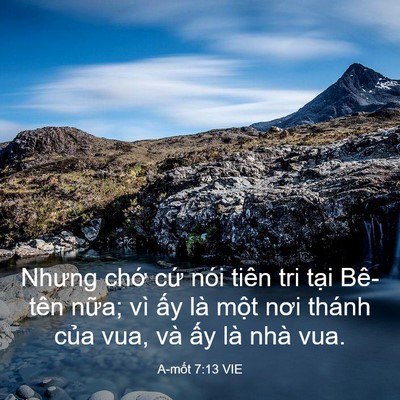 Picture 03 - A-mốt 7:13 VIE - Nhưng chớ cứ nói tiên tri tại Bê-tên - Bible Verse Picture