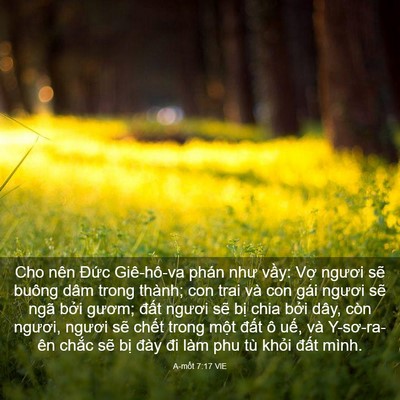 Picture 03 - A-mốt 7:17 VIE - Cho nên Đức Giê-hô-va phán như vầy: - Bible Verse Picture