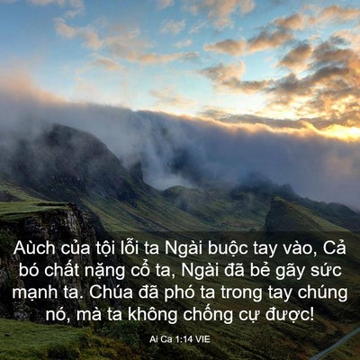 Picture 03 - Ai Ca 1:14 VIE - Aùch của tội lỗi ta Ngài buộc tay vào, - Bible Verse Picture