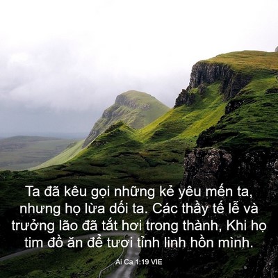 Picture 03 - Ai Ca 1:19 VIE - Ta đã kêu gọi những kẻ yêu mến ta, - Bible Verse Picture
