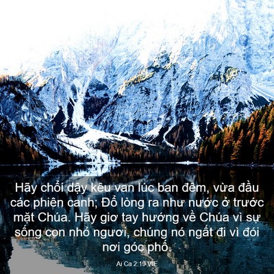 Picture 03 - Ai Ca 2:19 VIE - Hãy chổi dậy kêu van lúc ban đêm, vừa - Bible Verse Picture